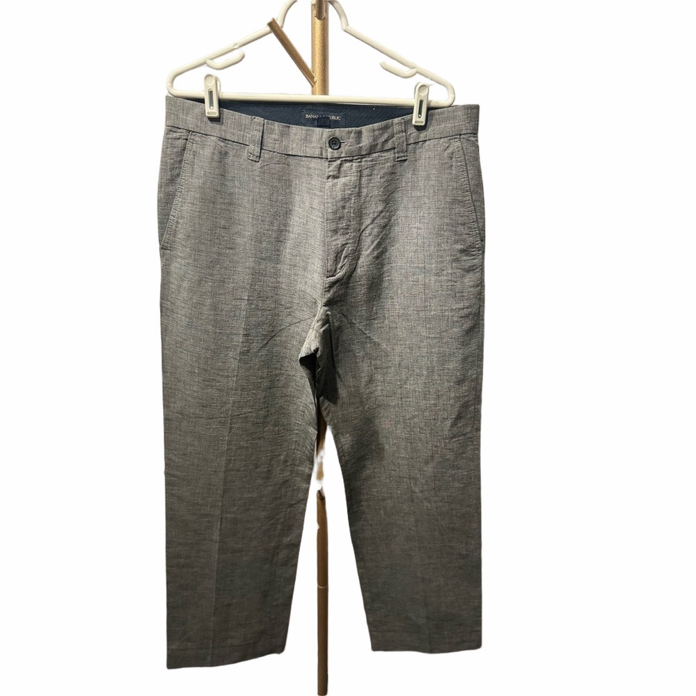 Banana Republic Dress Pants Mens 35x32 Linen Cotton Blend